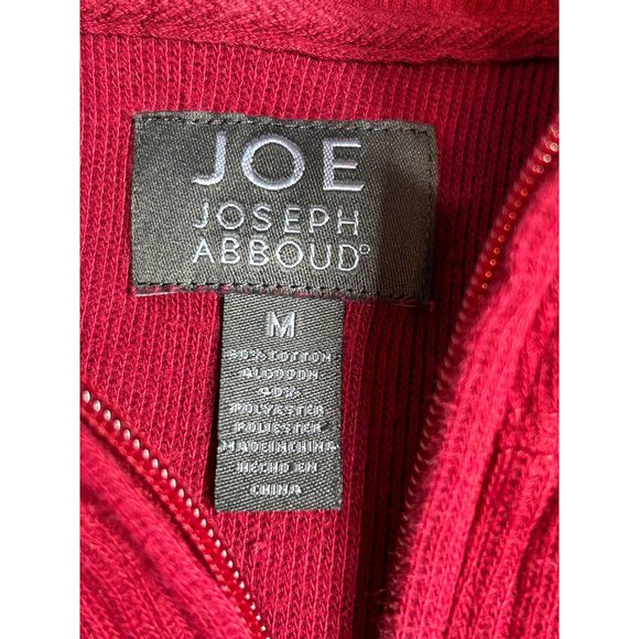 Joe Joseph Abboud Mens Medium Long Sleeve Dark Red 1/4 Zip Pullover - Picture 4 of 5
